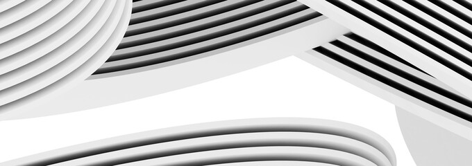 3d rendering White abstract background.
