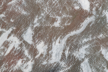 abstract colorful creative background - rough linen canvas unevenly covered with multi-colored primers, reflections of light. Toning, blur. Temporary object.