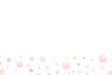 美しい水彩の桜の背景イラスト