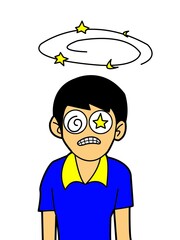 cute cartoon on white background