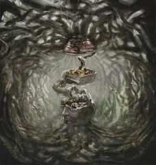 yggdrasil, surreal illustration, abstract head, psychedelic tree, artistic abstraction © Maxim