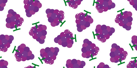 Grape illustration background. Seamless pattern.Vector. ぶどうのパターン　背景素材