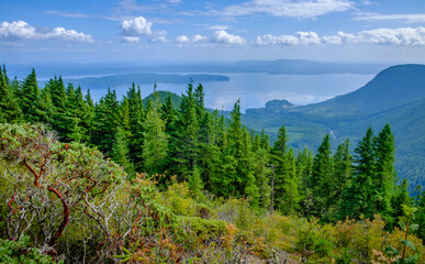 South facing summit of Mount Walker Washington overlooking the Puget Sound