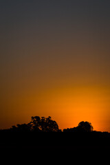 sunset in the countryside