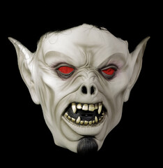 Vampire Mask Isolated Against Black Background