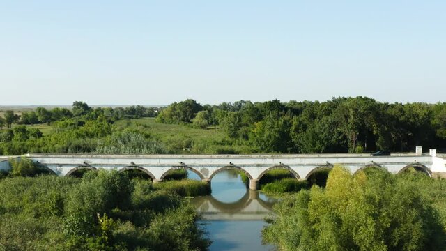 Nine-hole bridge (Kilenclyukú híd) is a famous place at Hortobágy in Hungary. 