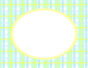 チェック柄のフレーム　ブルー系