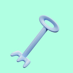 3d illustration of simple object pitchfork