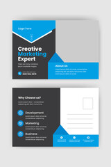 Corporate postcard design template
