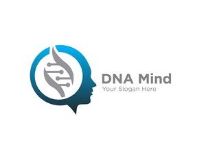 dna mind logo designs for education health and lab icon