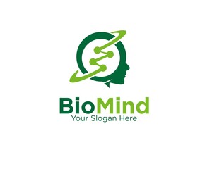 bio mind logo designs for medical, education icon and lab
