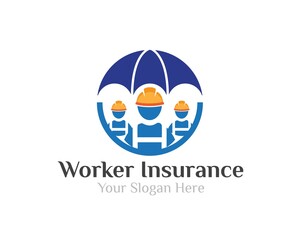 worker insurance logo designs for medical construction service