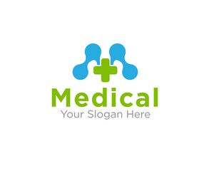 m medical service logo for health care logo symbols and icon clinic - obrazy, fototapety, plakaty