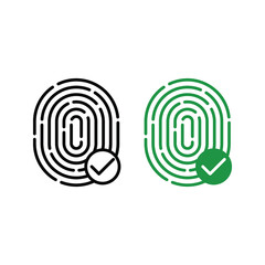 fingerprint icon. Touch ID vector icon isolated fingerprint design. Scanner icon. Vector illustration.