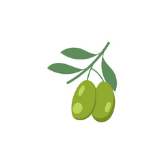 Olive fruit icon design template illustration vector isolated