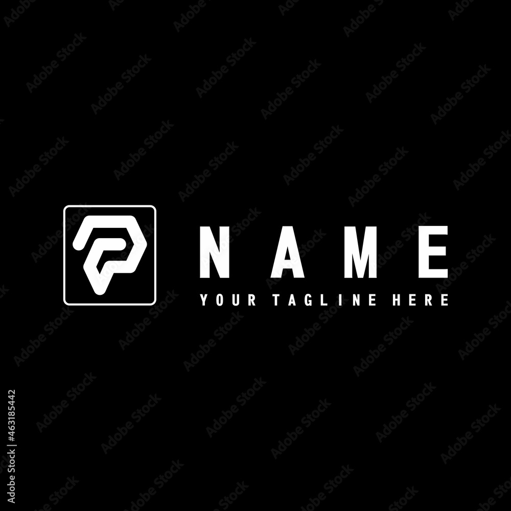Poster letter or word p unique font in line image graphic icon logo design abstract concept vector stock. c