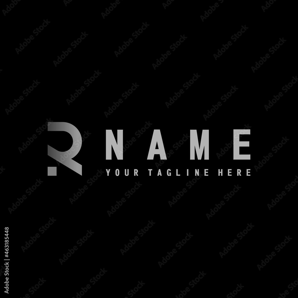 Poster letter or word r font in a black color image graphic icon logo design abstract concept vector stock.