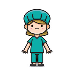 Cute Nurse Vector