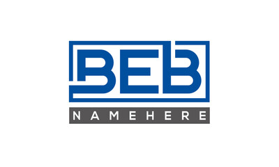 BEB creative three letters logo