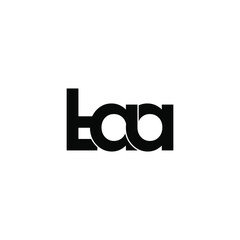 taa initial letter monogram logo design