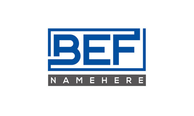 BEF creative three letters logo