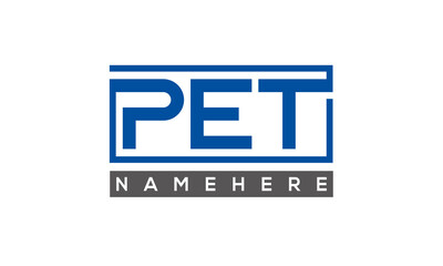 PET creative three letters logo