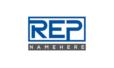 REP creative three letters logo