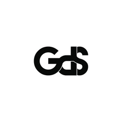 Obraz premium gds initial letter monogram logo design