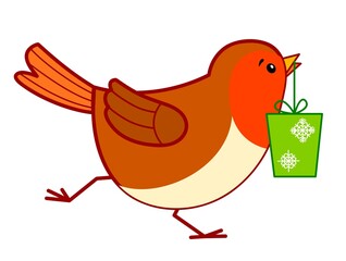 Christmas cartoons clip art. Christmas Bird clipart