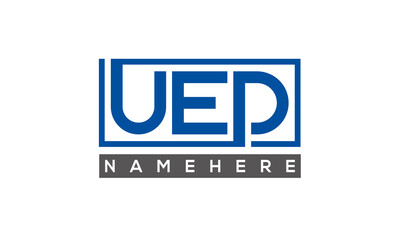 UED creative three letters logo	