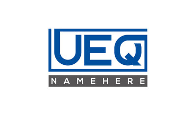UEQ creative three letters logo	