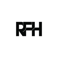 Obraz premium rfh initial letter monogram logo design