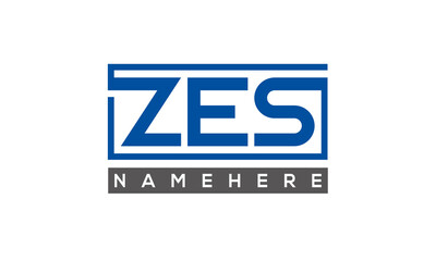 ZES creative three letters logo	