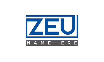 ZEU creative three letters logo	