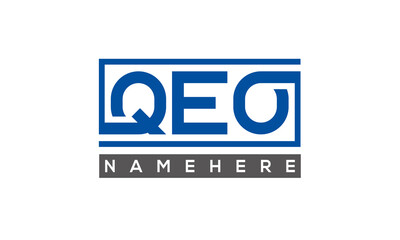 QEO creative three letters logo	
