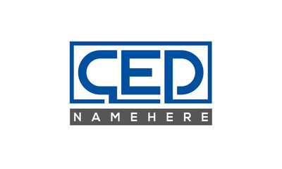 CED creative three letters logo	