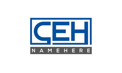 CEH creative three letters logo	