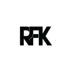 rfk initial letter monogram logo design