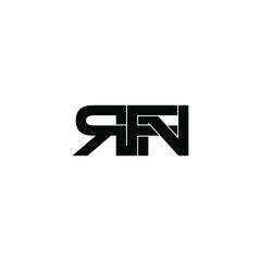 Obraz premium rfn initial letter monogram logo design