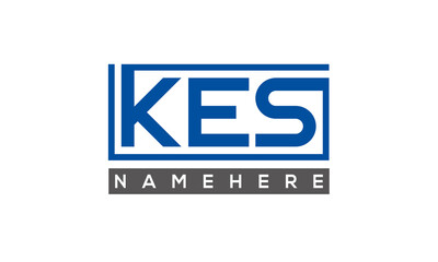 KES creative three letters logo	