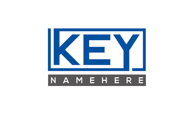 KEY creative three letters logo	