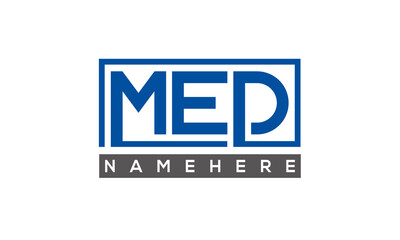 MED creative three letters logo