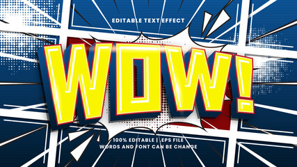 Wow comic editable text effect with cartoon text style © EkaRangga