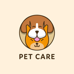 cat and dog care logo design