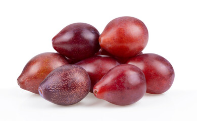 Plums plum prunes  fruit isolated on a white