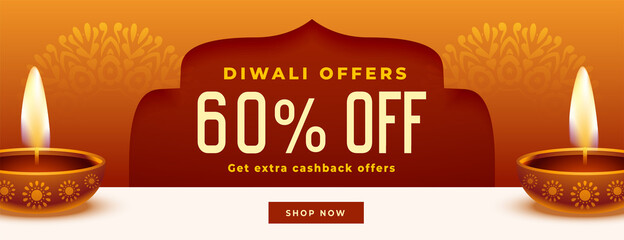 diwali offers and sale web banner template