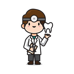 cute doctor dentist vector