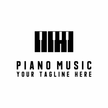 Piano button looks attractive image graphic icon logo design abstract concept vector stock. Can be used as a symbol related to music.