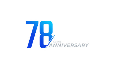 78 Year Anniversary Celebration Vector. Happy Anniversary Greeting Celebrates Template Design Illustration