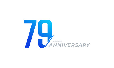 79 Year Anniversary Celebration Vector. Happy Anniversary Greeting Celebrates Template Design Illustration